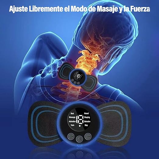 MASAJEADOR DE CUELLO EMS — Terapia inteligente para aliviar tensión y dolor cervical