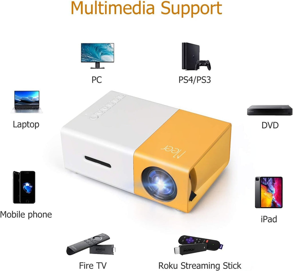 MINI PROYECTOR,DE PELÍCULA PORTÁTIL, CON CONTROL VIDEO BEAM, PROJECTOR LED